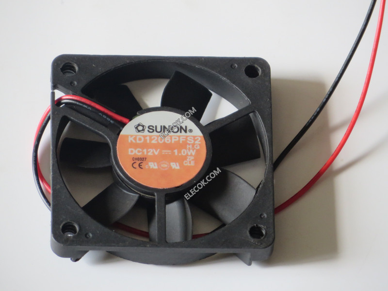 SUNON KD1206PFS2 12V 1.0W 2wires dc AXIAL Cooling Fan
