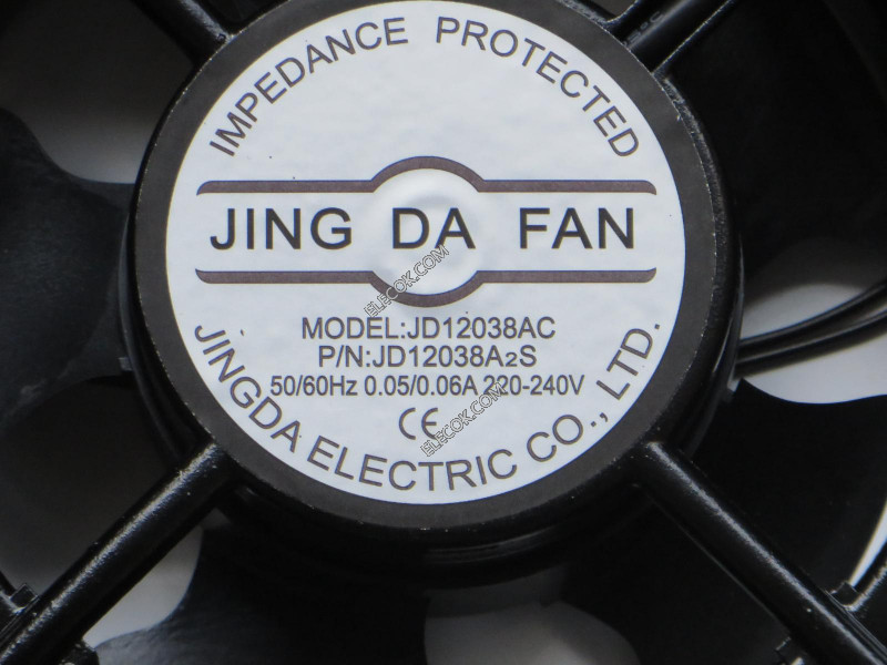 JING DA ファンJD12038AC 220/240V 0.05/0.06A 2 線冷却ファン