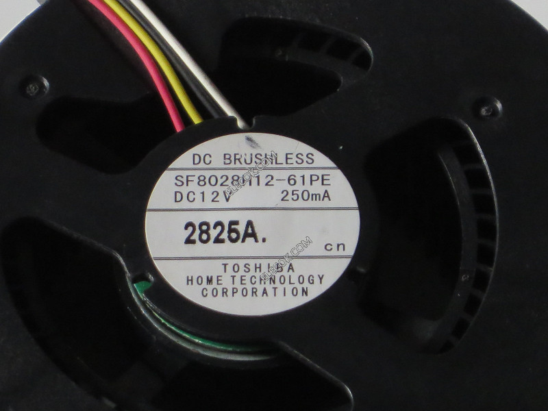TOSHIBA SF8028H12-61PE 12V 0,25A 4 cable Enfriamiento Ventilador 