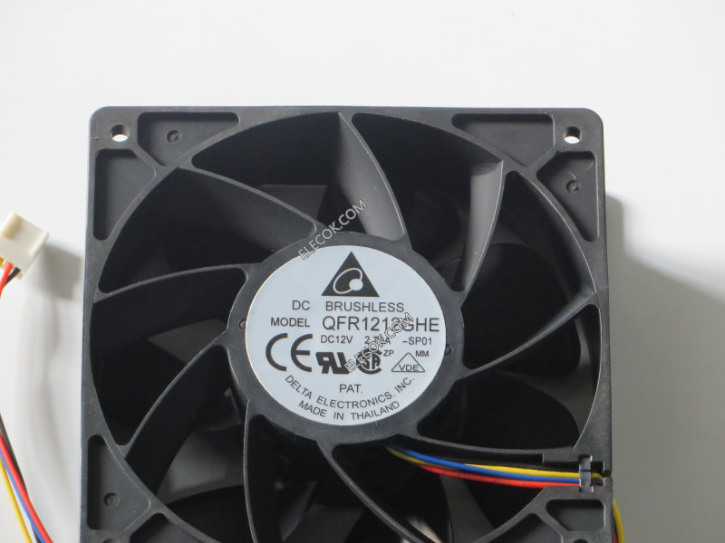 DELTA QFR1212GHE-SP01 12V 2.7A  4wires Cooling Fan refurbishment