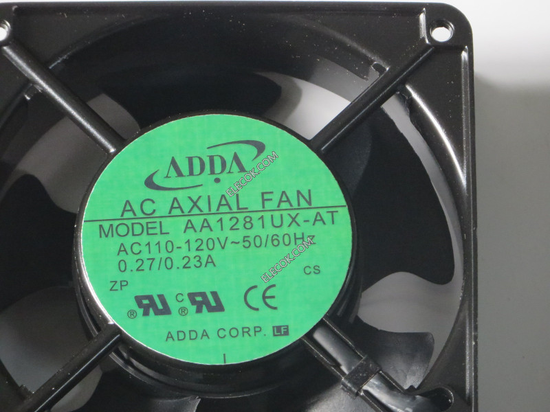 ADDA AA1281UX-AT-LF AC Fans 120x38mm 110-120VAC Ultra Hi Sp Hypro Br
