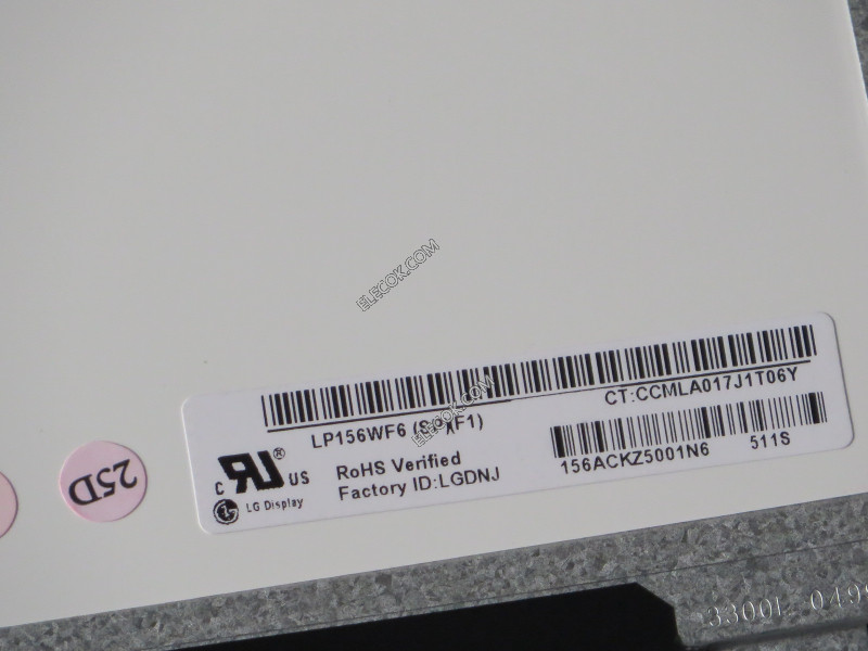 LP156WF6-SPF1 15,6" a-Si TFT-LCD Panneau pour LG Afficher 