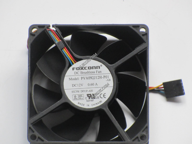FOXCONN PVA092J12H-P01 12V 0.60A 4wires cooling fan 