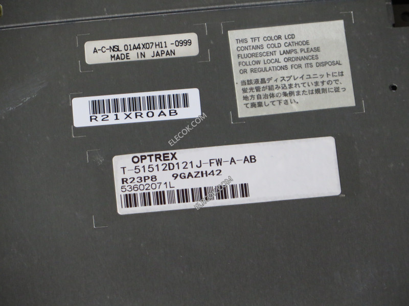 T-51512D121J-FW-A-AB 12,1" a-Si TFT-LCD Platte für OPTREX 