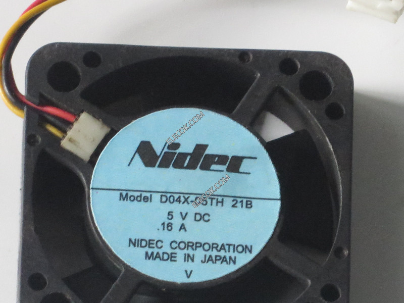 Nidec D04X-05TH 21B 5V 0,16A 3 ledninger kjølevifte 