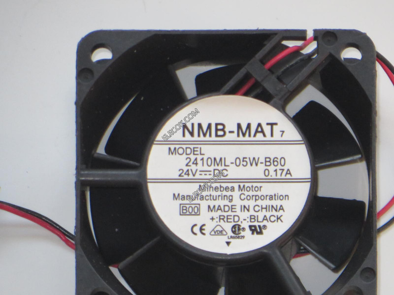 NMB 2410ML-05W-B60 24V 0,17A 2wires Cooling Fan with czarny złącze 