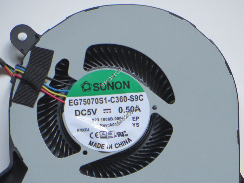 SUNON EG75070S1-C360-S9C 0.23.1008B.0001 5V 0.50A 4선 냉각 팬 