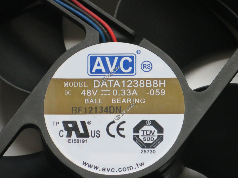 AVC DATA1238B8H-059 48V 0,33A 3 draden Koelventilator 