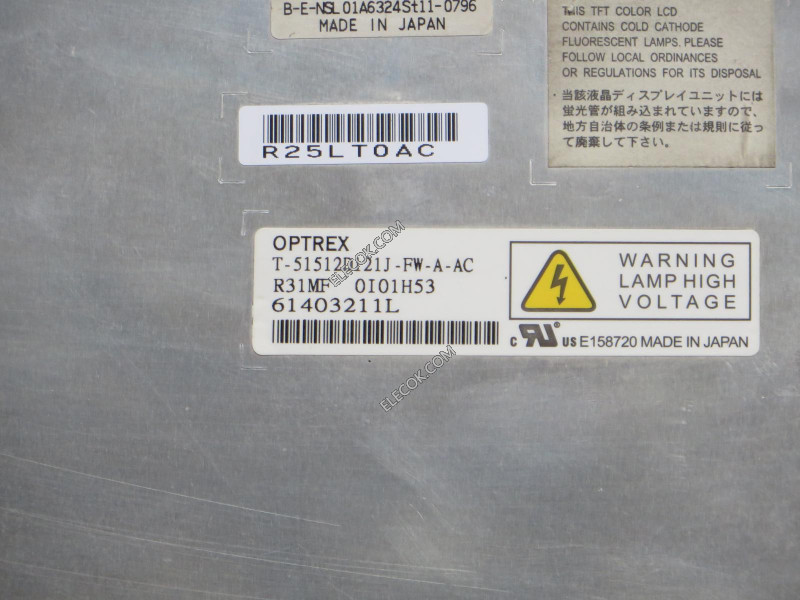 T-51512D121J-FW-A-AC 12,1" a-Si TFT-LCD Platte für OPTREX 