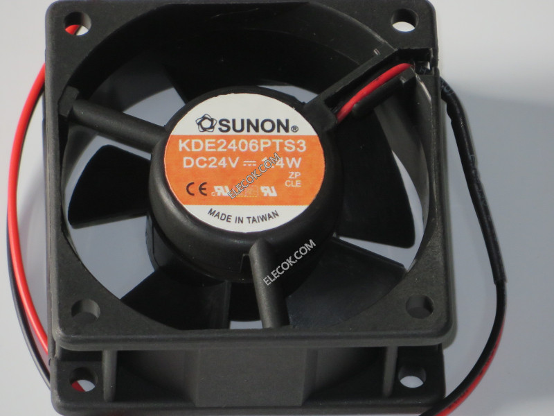 SUNON KDE2406PTS3 24V 1.4W 2wires Cooling Fan