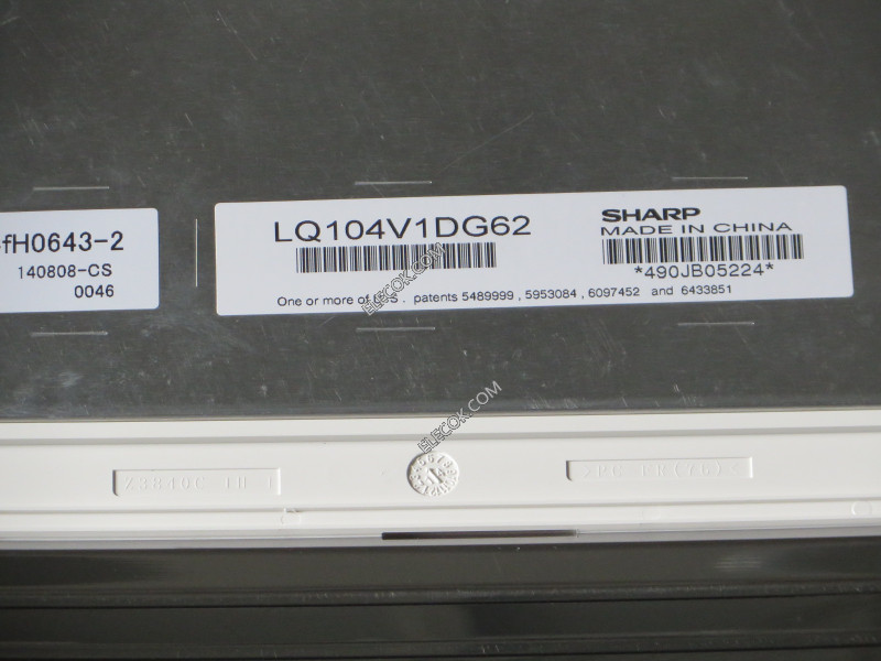 LQ104V1DG62 10,4" a-Si TFT-LED Panneau pour SHARP 