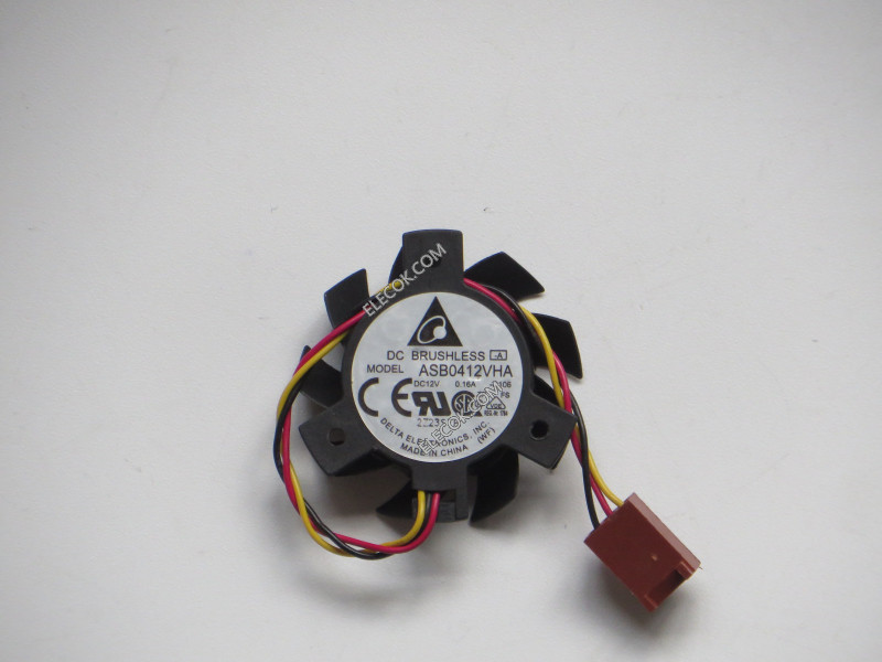 DELTA ASB0412VHA-A 12V  0.16A 3wires Cooling Fan
