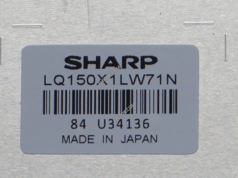 LQ150X1LW71N 15.0" a-Si TFT-LCD Paneel voor SHARP Inventory new 