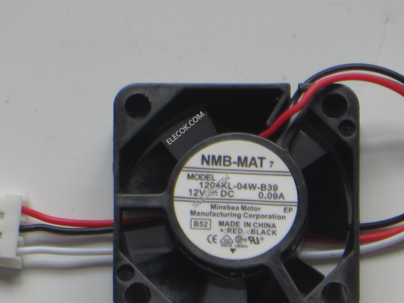 NMB 1204KL-04W-B39 12V 0.09A 1.08W 3wires Cooling Fan