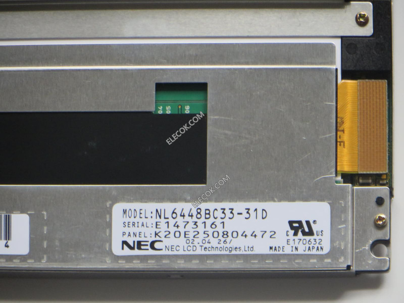NL6448BC33-31D 10.4" a-Si TFT-LCD パネルにとってNEC 中古品
