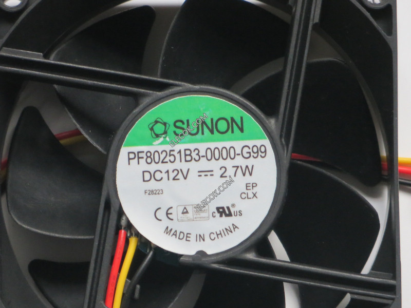 SUNON PF80251B3-0000-G99 12V 2.7W 3 전선 냉각 팬 