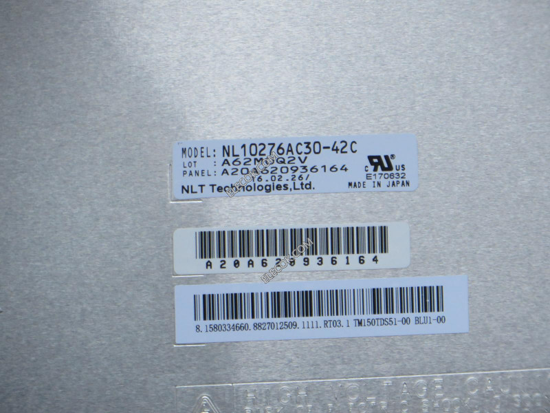 NL10276AC30-42C 15.0" a-Si TFT-LCD Panneau pour NEC 