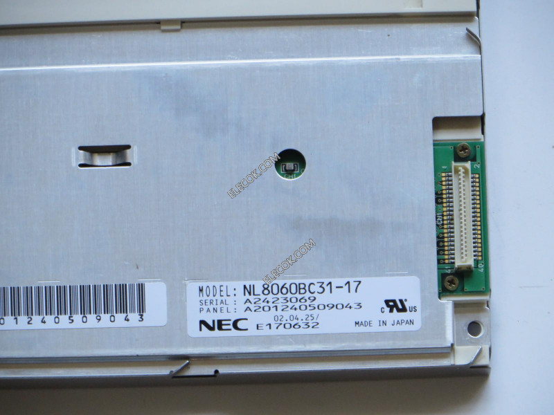 NL8060BC31-17 12,1" a-Si TFT-LCD Panel para NEC 