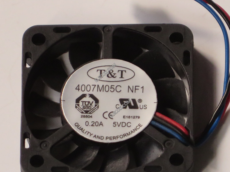 T&amp;T 4007M05C 5V 0,2A 3wires Cooling Fan 
