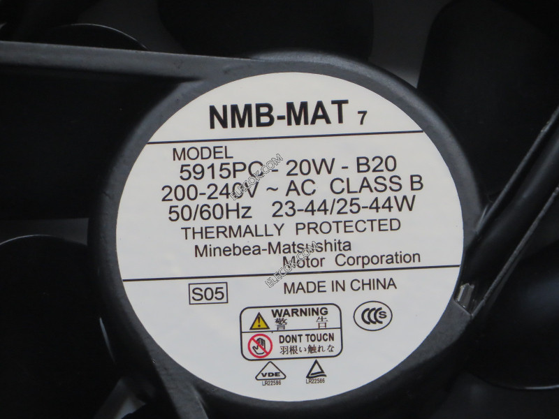 NMB 5915PC-20W-B20 200-240V 23-44/25-44w 172*150*38MM Fer à Repasser feuille ventilateur Remis à Neuf 