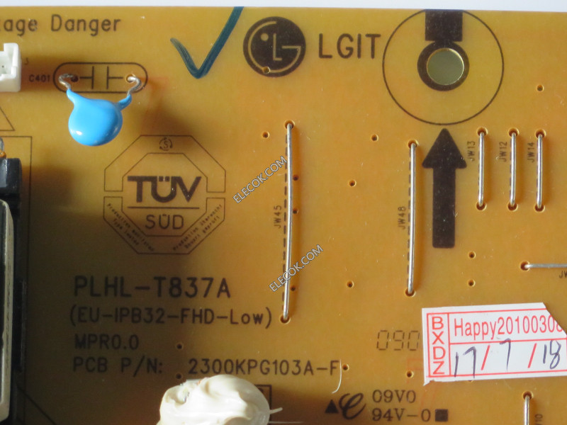 2300KPG103A-F LG placa de energética PLH-T837A usado 