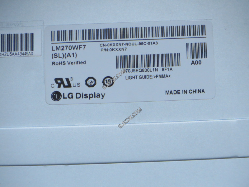 LM270WF7-SLA1 27.0" a-Si TFT-LCD Panel til LG Display 