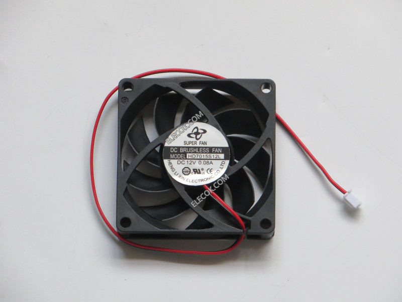 SUPER FAN HD7015S12L 12V 0,08A 2 ledninger Cooling Fan 