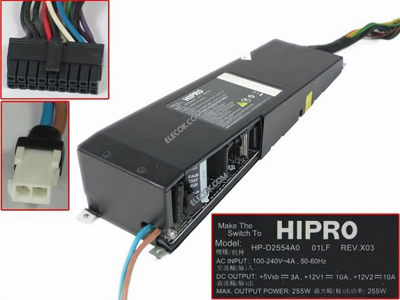 HIPRO HP-D2554A0 Server - Power Supply HP-D2554A0, 255W,Used