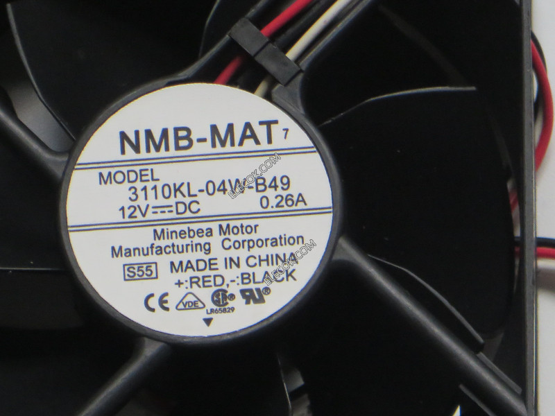 NMB 3110KL-04W-B49 8025 8CM 12V 0.26A Three wire velocimetry radiating fan
