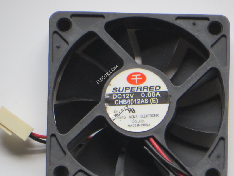 SUPERRED CHB6012AS 12V 0.06A 2 wires Cooling Fan