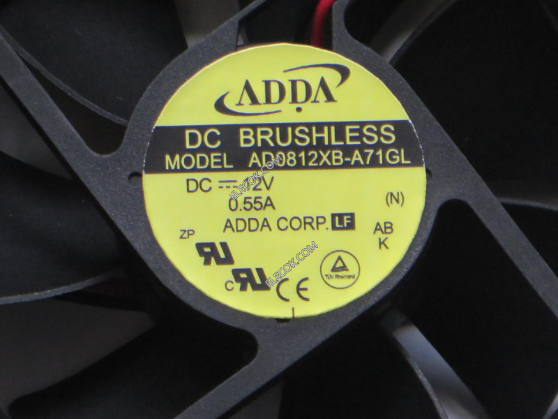 ADDA AD0812XB-A71GL 12V 0.55A 2wires Cooling Fan
