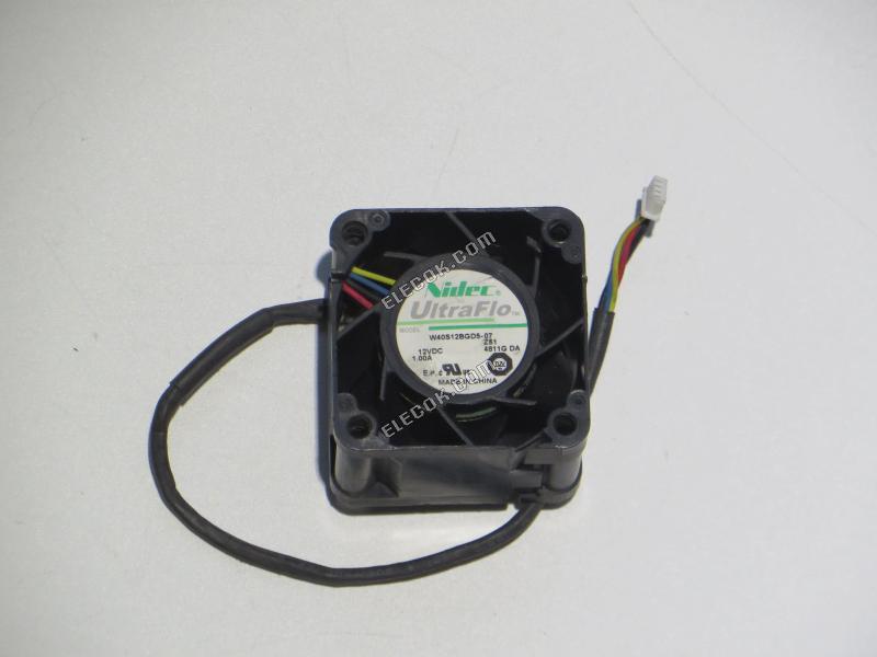 Nidec UltraFlo W40S12BS4A5-07 Cooling Fan - 12V 0.73A 40x40x28mm, 4-Pin