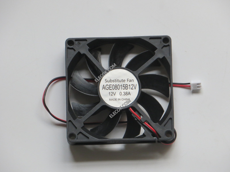 AGE08015B12V 12V 0,38A 2wires Fan substitute 