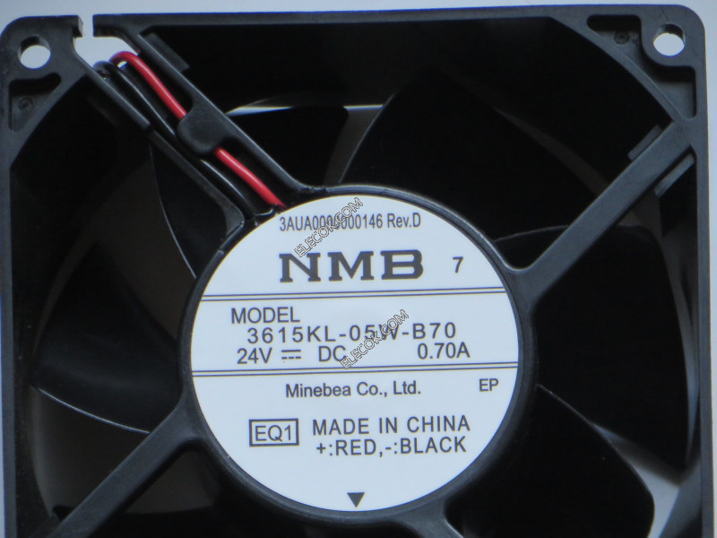 NMB 3615KL-05W-B70 24V 0,7A 2 kablar Kylfläkt Inventory new 