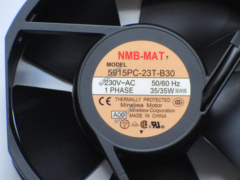 NMB 5915PC-23T-B30-A00 17238 230V 50/60HZ 35W ventilador socket connection Reformado 