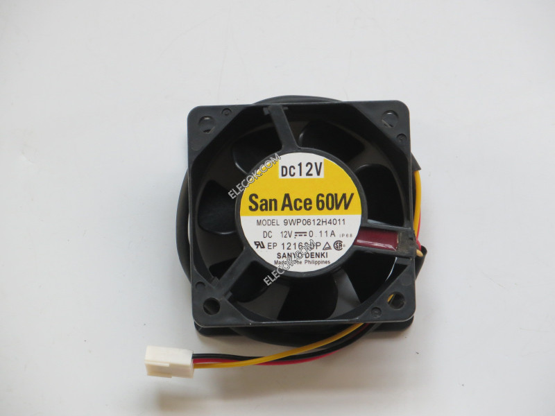 Sanyo 9WP0612H4011 12V 0,11A 3 cable Enfriamiento Ventilador 