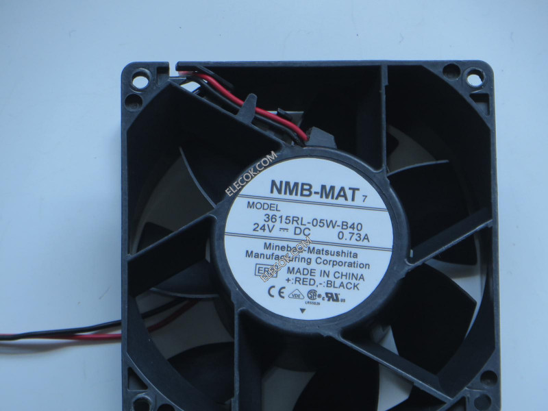 NMB 3615RL-05W-B40  24V 0.73A 2wires Cooling Fan, Inventory new