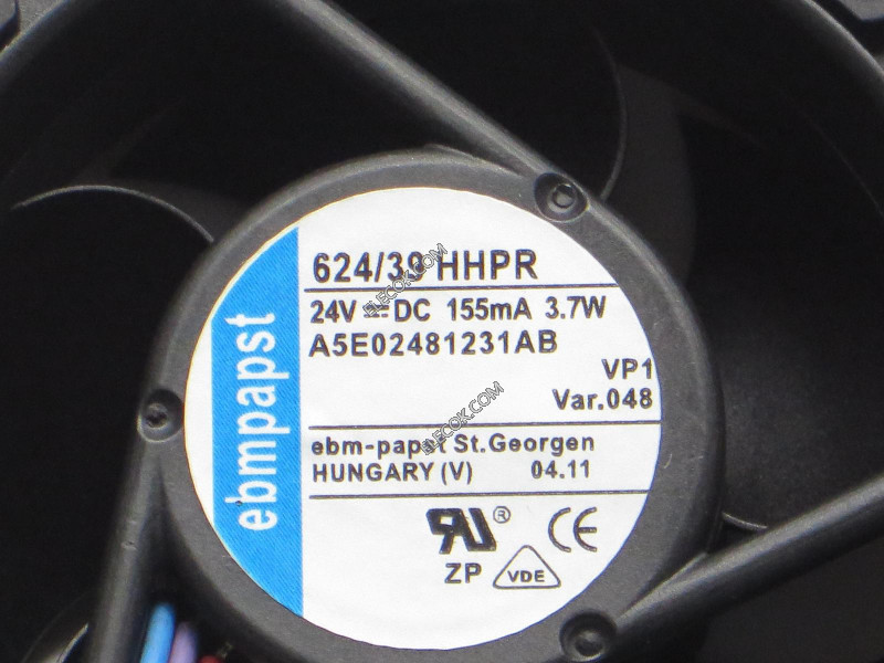 ebm-papst 624/39 HHPR 24V 155MA 3.7W  4-Wire  refurbished
