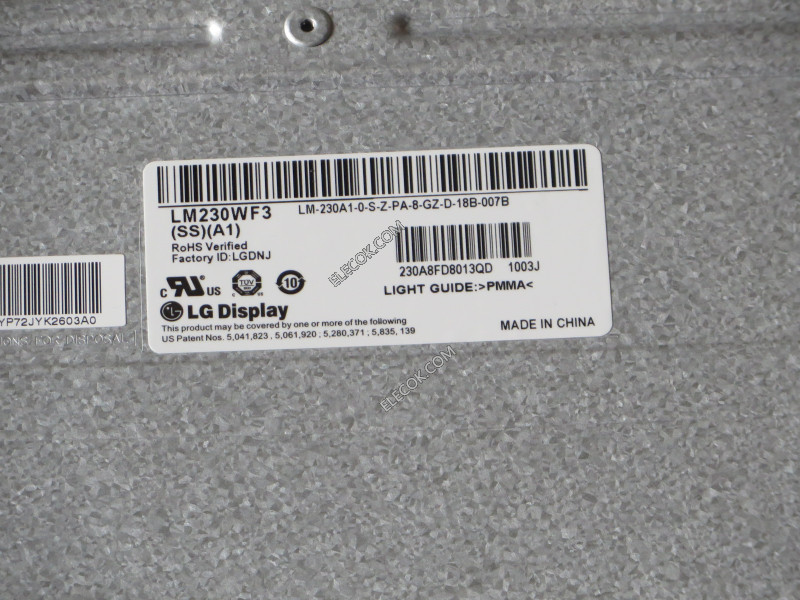 LM230WF3-SSA1 23.0" a-Si TFT-LCD Panel för LG Display 