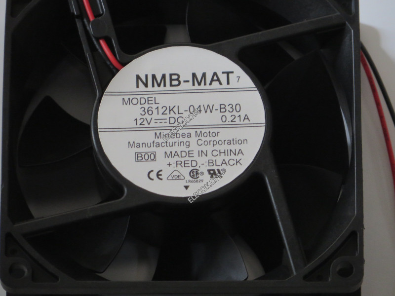 NMB 3612KL-04W-B30-E00 12V 0.21A 2.52W 2線冷却ファン