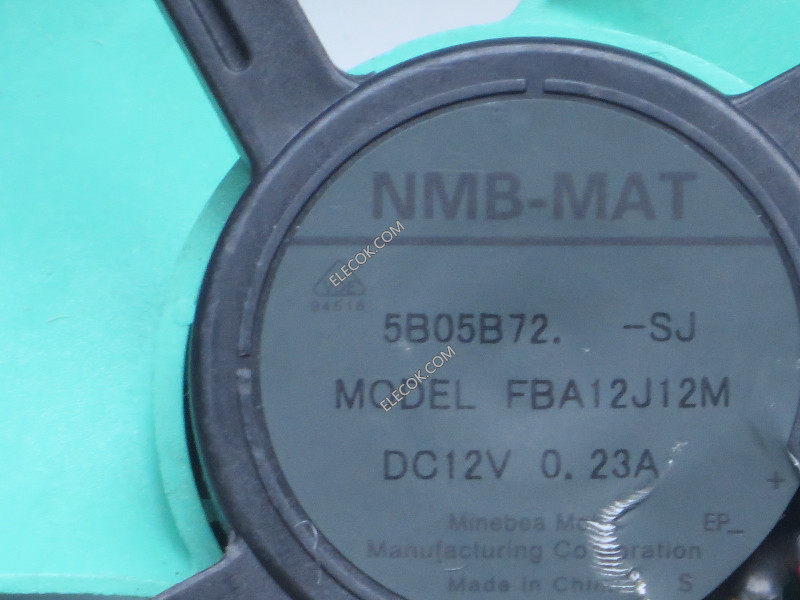 NMB FBA12J12M 12V 0,23A 3 ledninger Kjølevifte used 