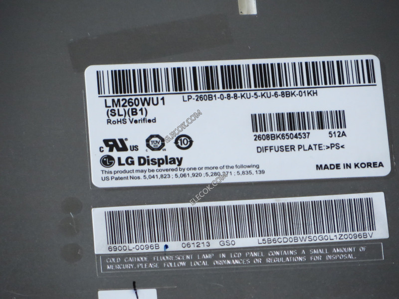 LM260WU1-SLB1 25,5" a-Si TFT-LCD Paneel voor LG.Philips LCD 