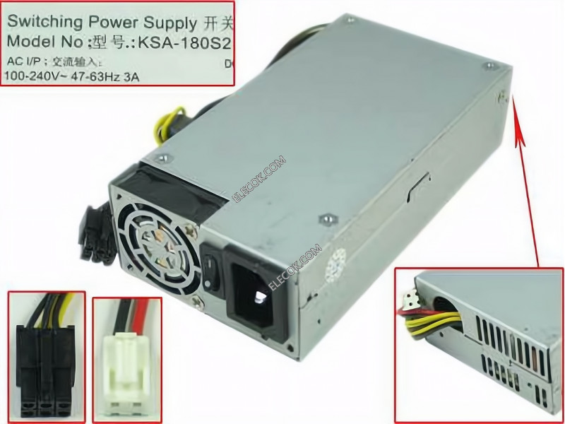 CWT / Channel Well Technology KSA-180S2 Server - Power Supply 180W, KSA-180S2,Used