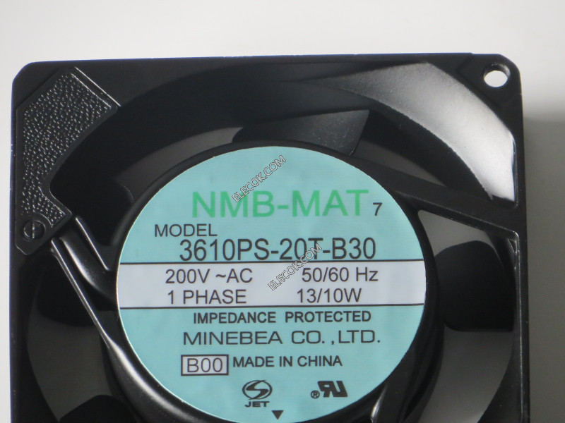 NMB 3610PS-20T-B30 200V AC Fan