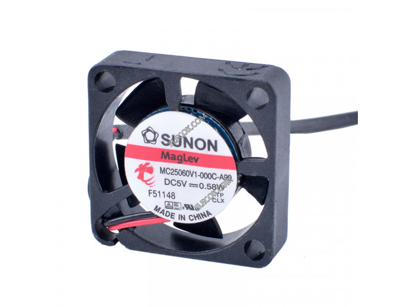 SUNON MC25060V1-000C-A99 5V 0,58W 2 ledninger kjølevifte 
