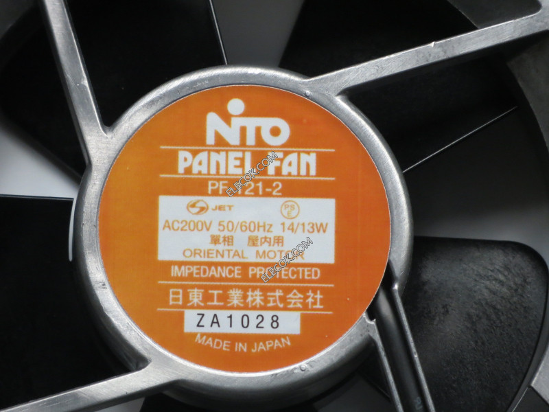 NTO PF-121-2 200V 50/60HZ 14/13W Cooling Fan with socket connection