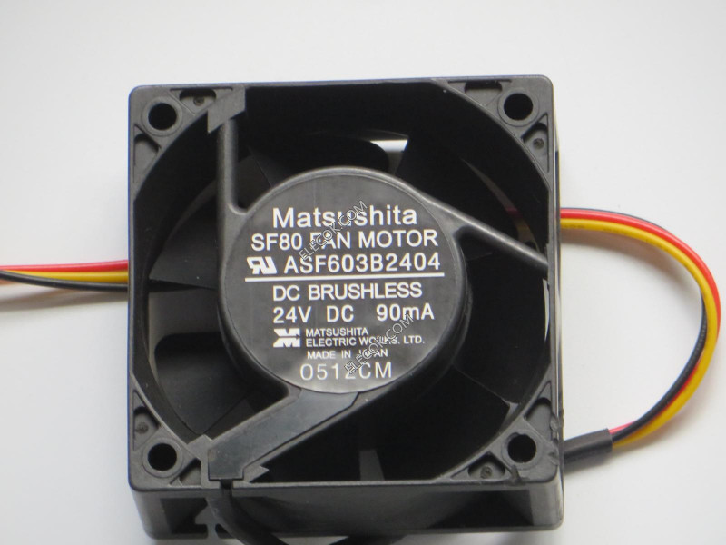 Matsushita ASF603B2404 24V 90mA 3 cable Enfriamiento Ventilador 