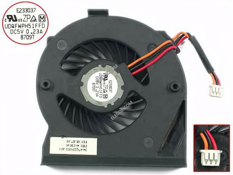 UDQFWPH51FFD 5V 0.23A 3wires cooling fan
