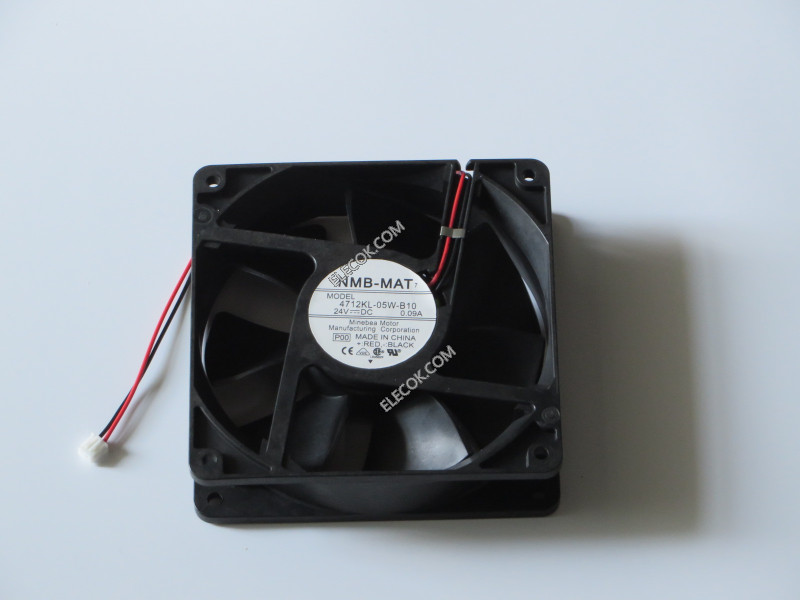 NMB 4712KL-05W-B10-P00 24V 0.09A 2.16W 2wires Cooling Fan