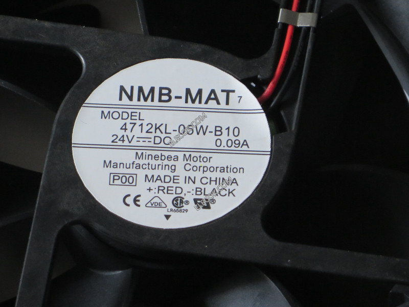 NMB 4712KL-05W-B10-P00 24V 0,09A 2,16W 2 kablar Kylfläkt 